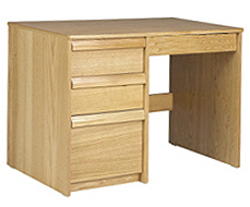 Homestead Panel End Pedestal Desk w\/2 Box Drawers, 1 File Drawer & Pencil Drawer, 42"W